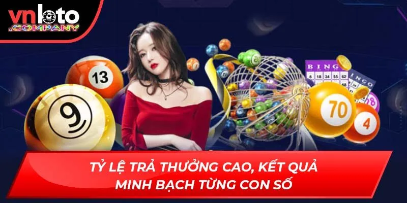 Tỷ lệ trả thưởng cao, kết quả minh bạch từng con số